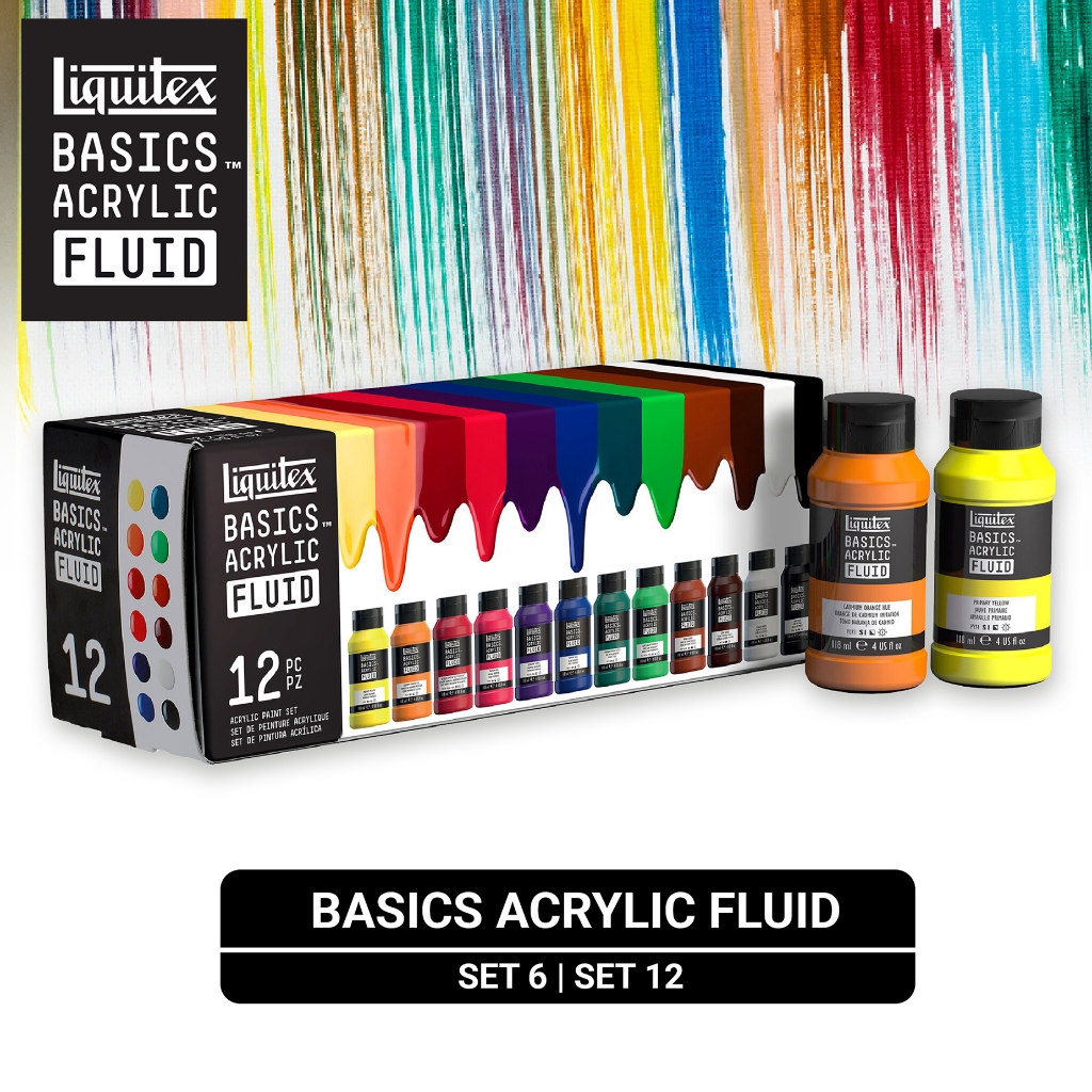 

Liquitex Basics Acrylic Fluid Set Color Paint