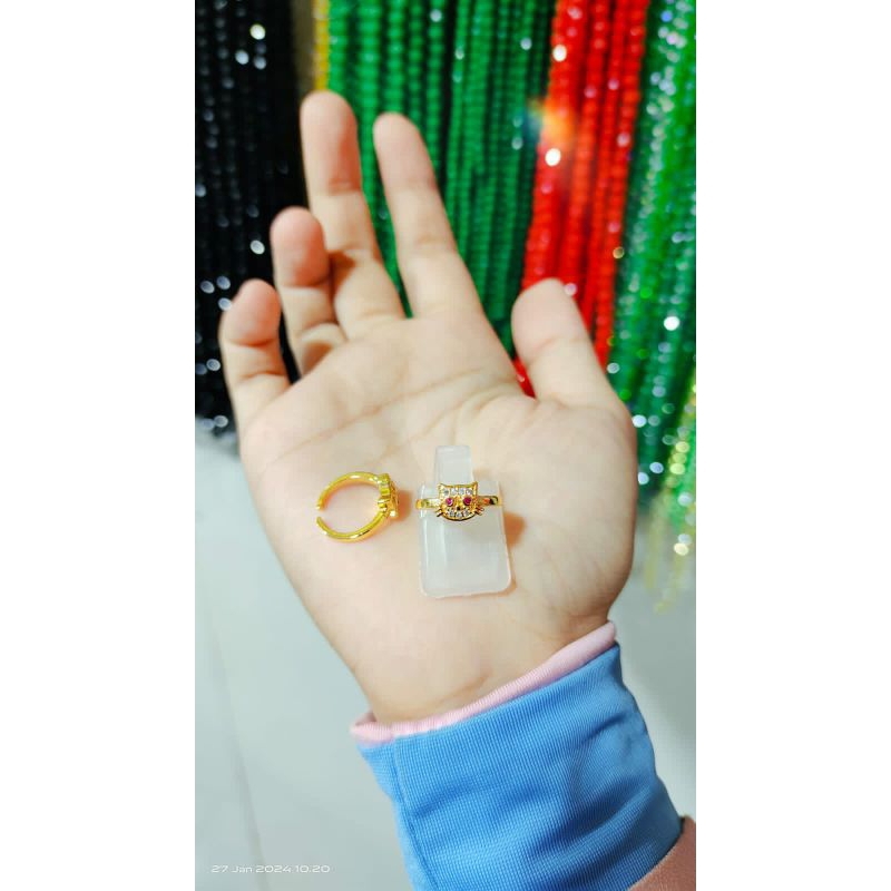cincin anak hello Kitty lapis emas