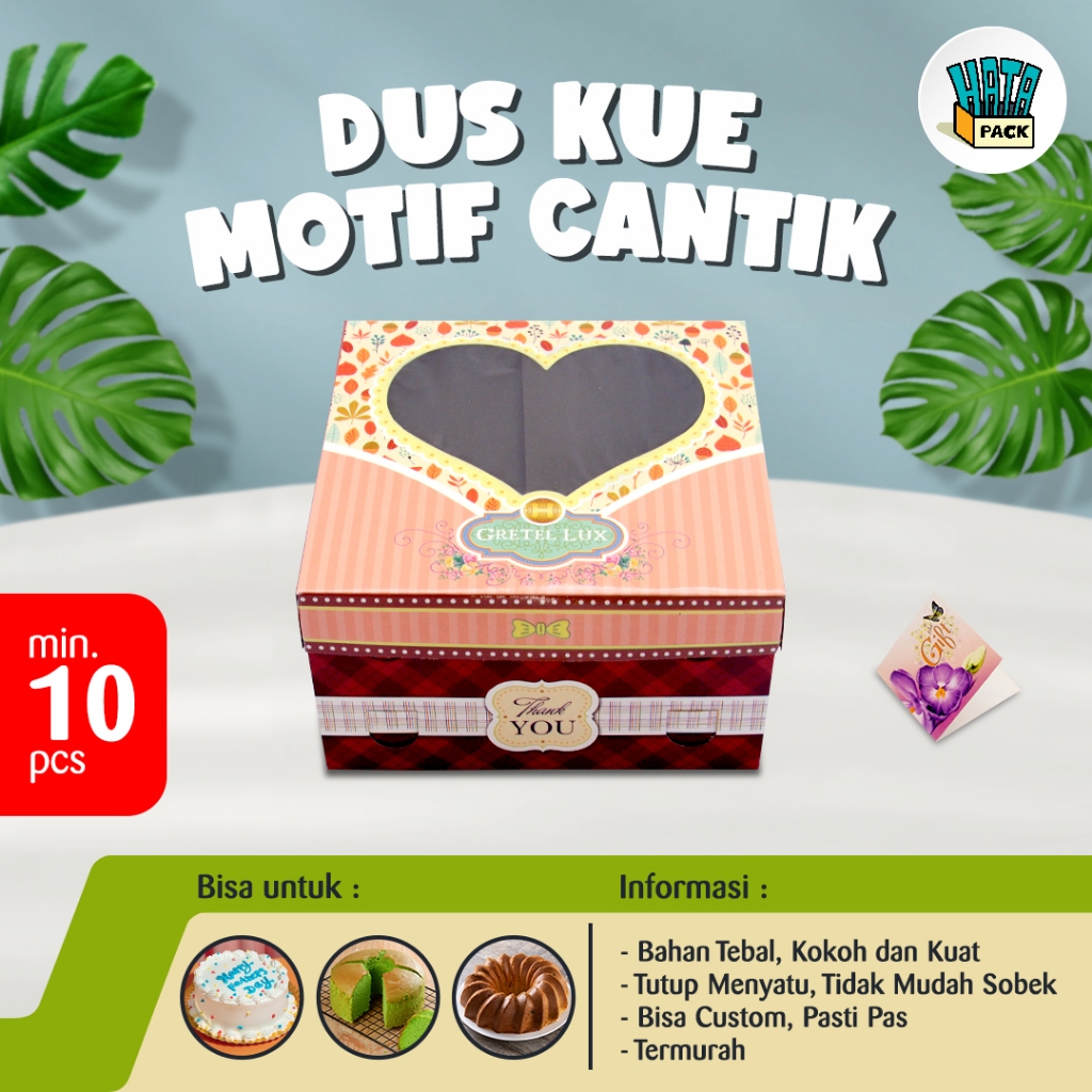 Dus Box Kue Tart / Dus Kue / Gretel Lux Ukuran 18 x 18 x 10 cm / Dus Box Kue Hansel Bogor