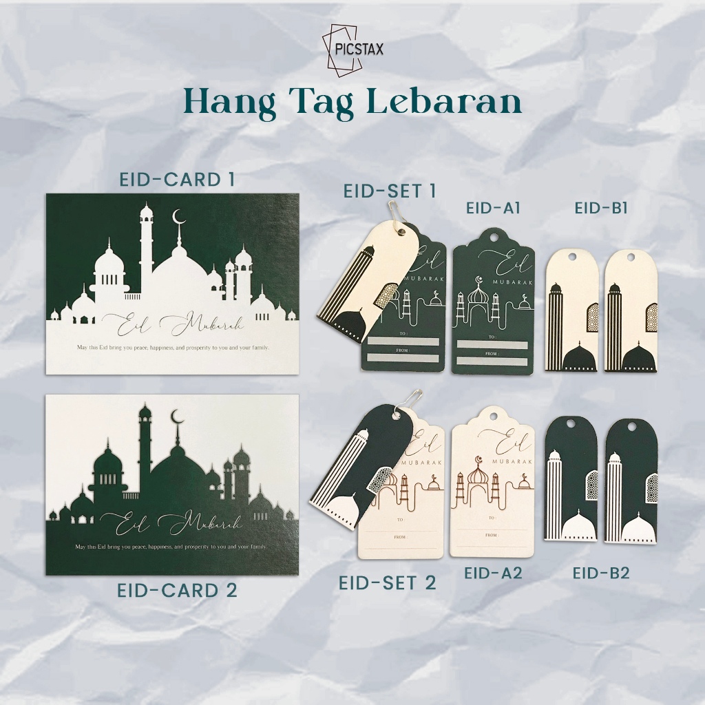 

Hang Tag Card Set Lebaran Eid Mubarak Idul Fitri / Kartu Hampers Ramadan Gift Aksesoris Kado Hiasan