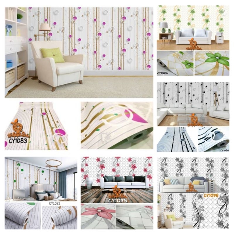 WALLPAPER dinding 45cm x +/-10m Wallpaper stiker dinding termurah