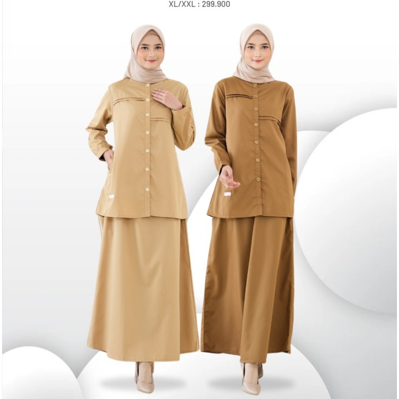 READY SIAP KIRIM | HB - SHAZFAH SETELAN KHAKI BY HANUM | SETELAN KHAKI TERBARU | SERAGAM PNS | SERAG