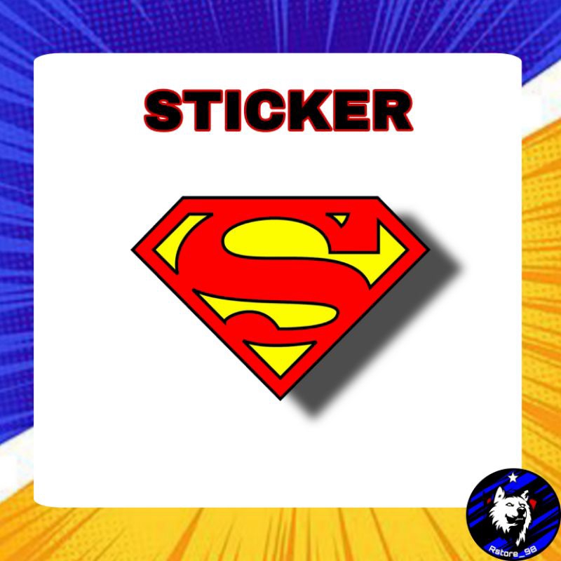 

(BEST QUALITY) STICKER STIKER LOGO SUPERMAN