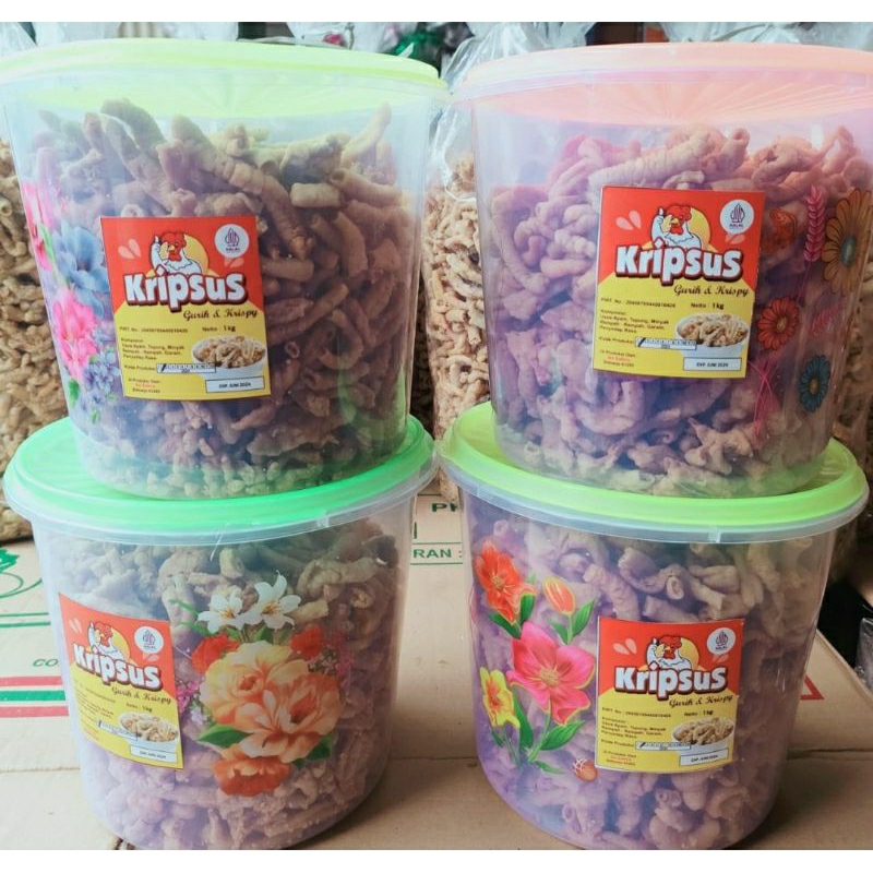 

kripik usus toples keripik usus krispi kripsus toples 1kg 5 liter