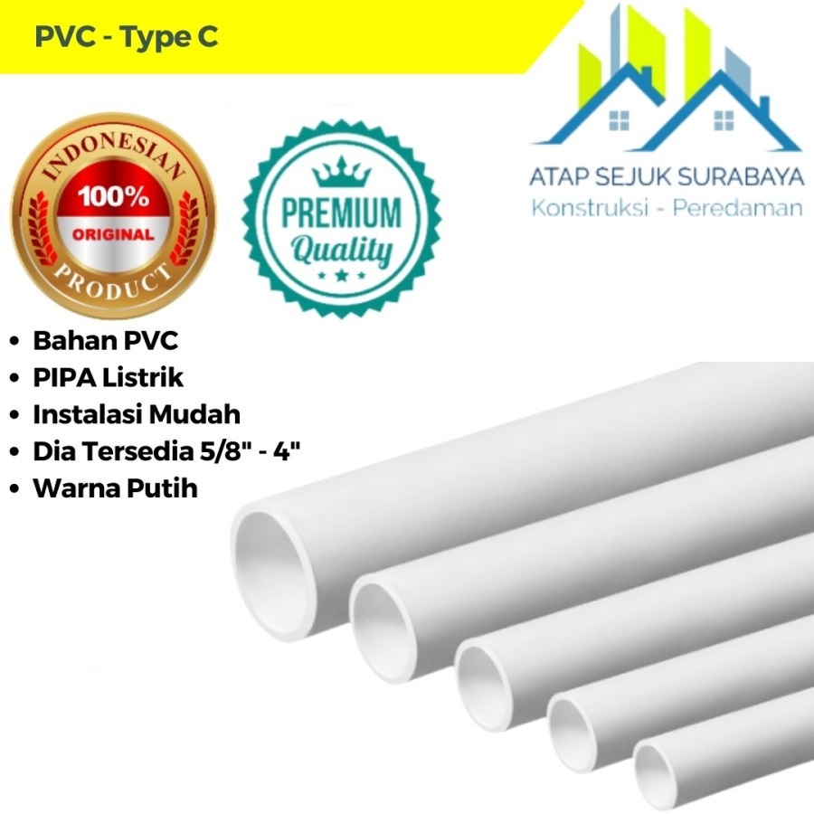 Pipa PVC Tipe C / Pipa Kabel