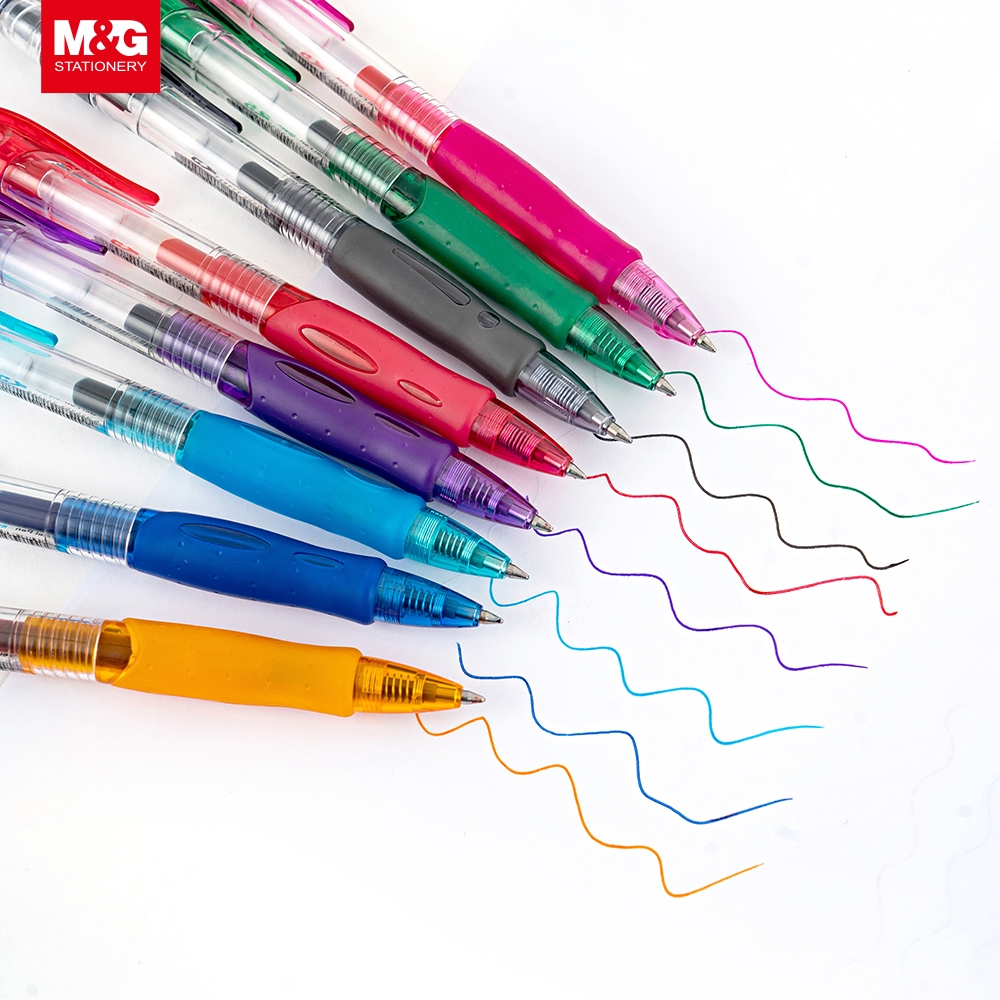 

Pulpen M&G Retractable Gel Pen 0.7mm AGP12371 Ballpoint Pena Bolpen 12pcs