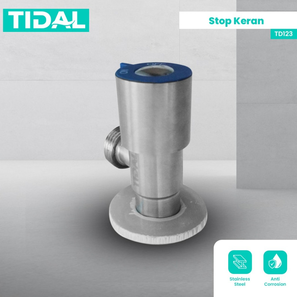 Stop Angle Kran Tidal TD123 Stainless Steel