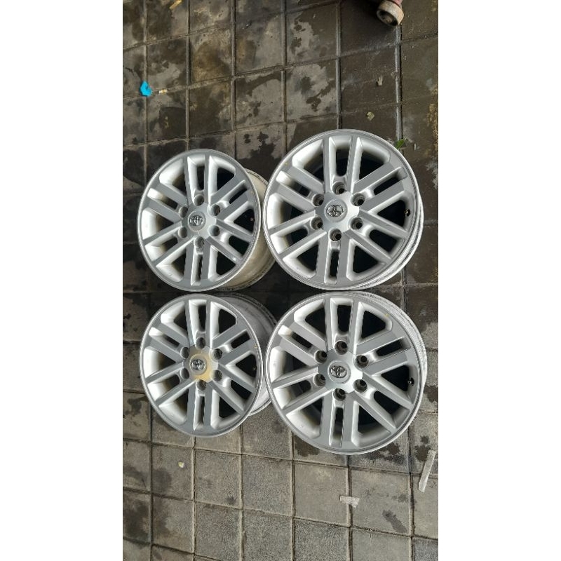 VELG SEKEN MOBIL OEM COPOTAN FORTUNER RING 17 BAUT 6X139.7 VELG ONLY