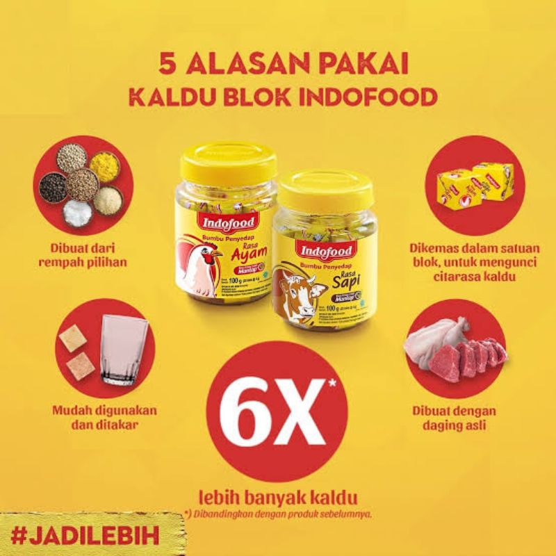 

Indofood Bumbu Penyedap Blok Instan Sapi & Ayam Botol & Sashet