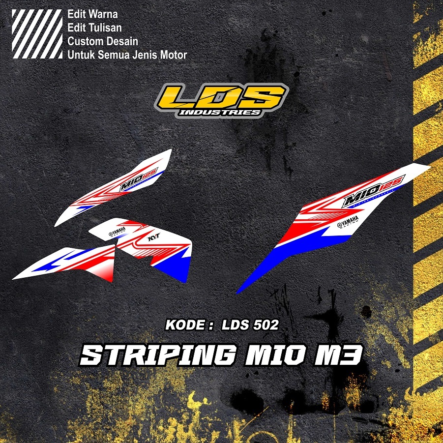 Stiker Striping Mio M3 / Striping Mio Z Sudah cutting - Sticker Motor Yamaha Mio Ori New Design