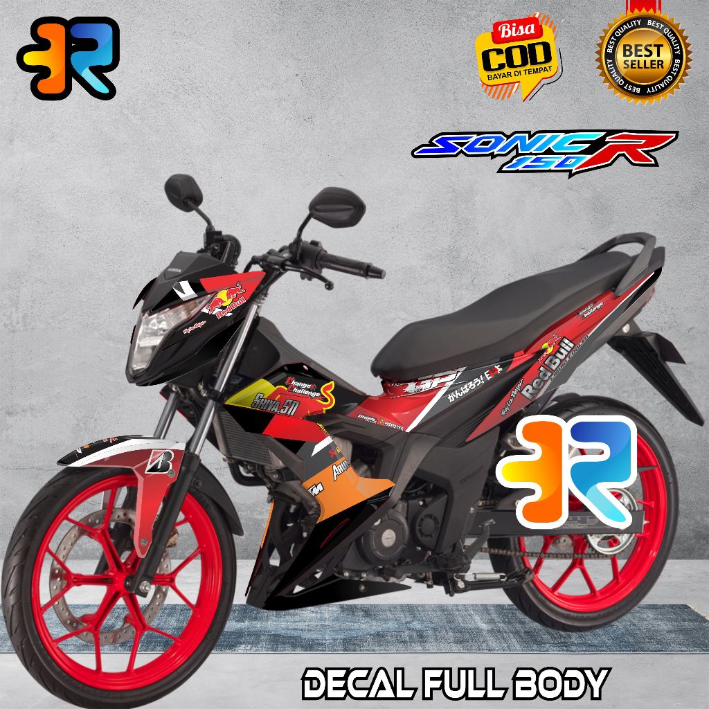 Terbaru Decal Honda Sonic Stiker Full Body Variasi Desain Redbull