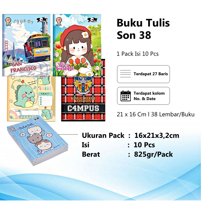 

SON Buku Tulis 38 lembar - Pack