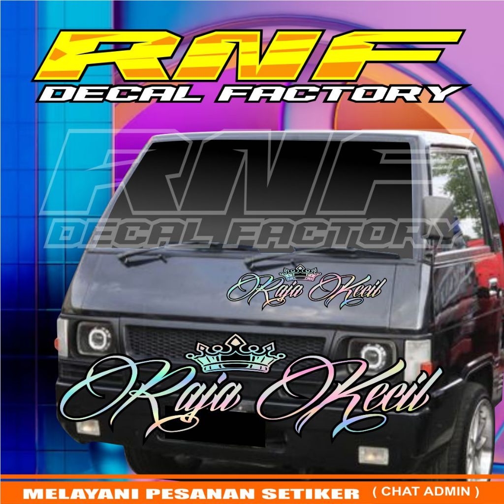 STIKER HOLOGRAM RAJA KECIL,STIKER CUTTING KABIN DEPAN L300,STIKER DEPAN ALL PICKUP,STIKER HOLOGRAM M