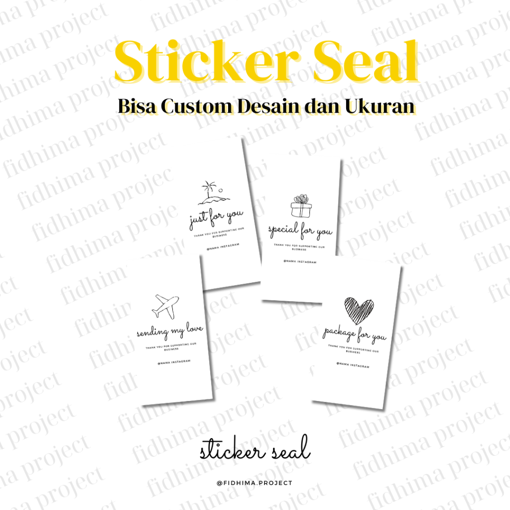 

SS006 / Sticker Usaha Sticker Fragile Custom Sticker Sticker Jualan Desain Sendiri / Sticker Seal - Simple