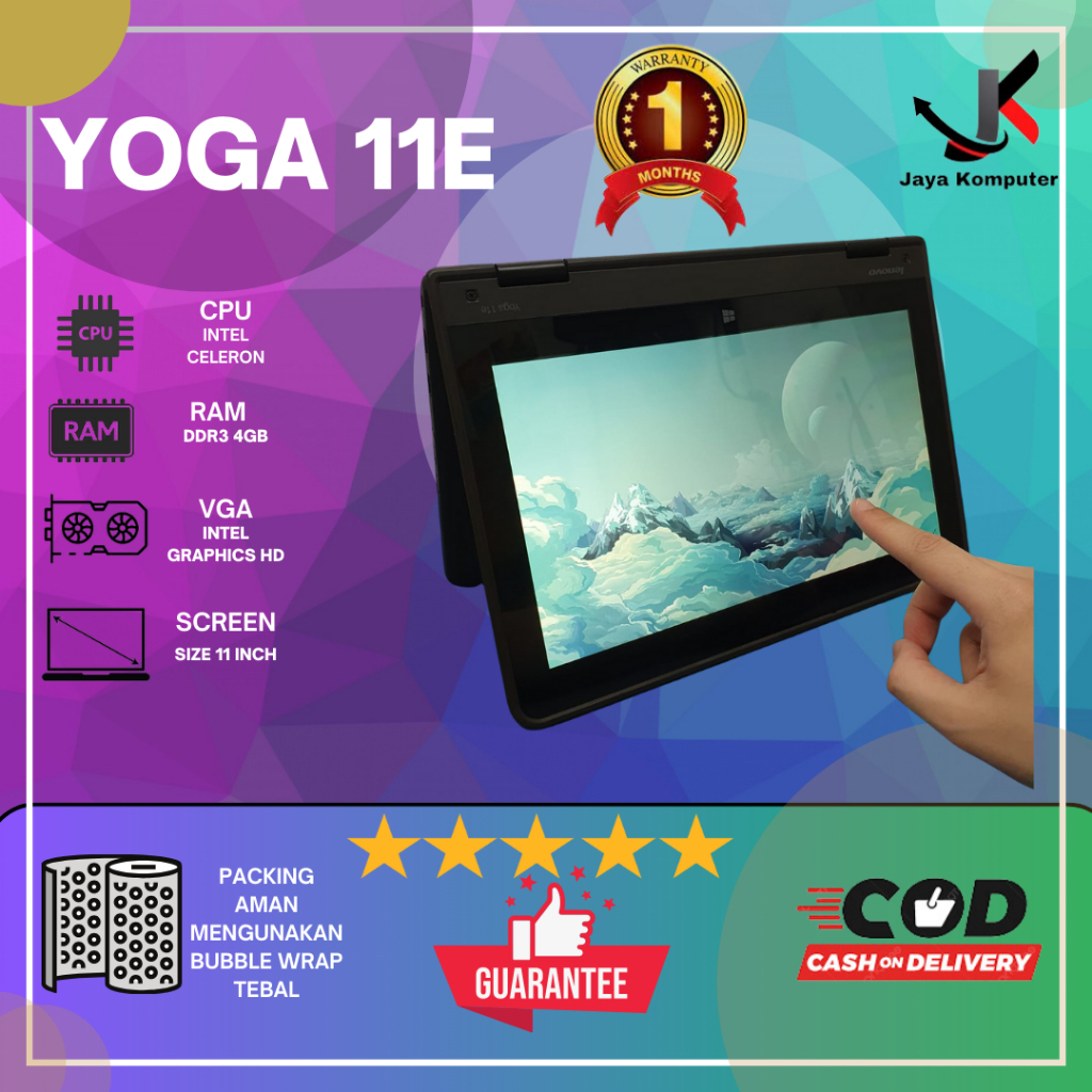 Lenovo Thinkpad Yoga 11e - Layar 11 inch | 2in1 Touchscreen - Second Bagus Murah Bergaransi