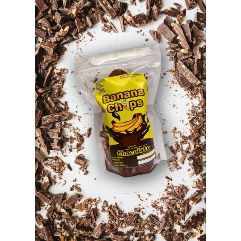 

banana chips / keripik pisang / keripik pisang coklak lumer by cumat comot 100 gram