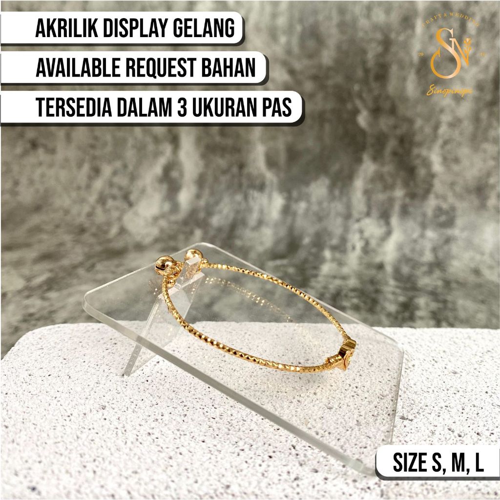 Display Gelang Kaku Pajangan Stand Akrilik - Sinopinopi Akrilik