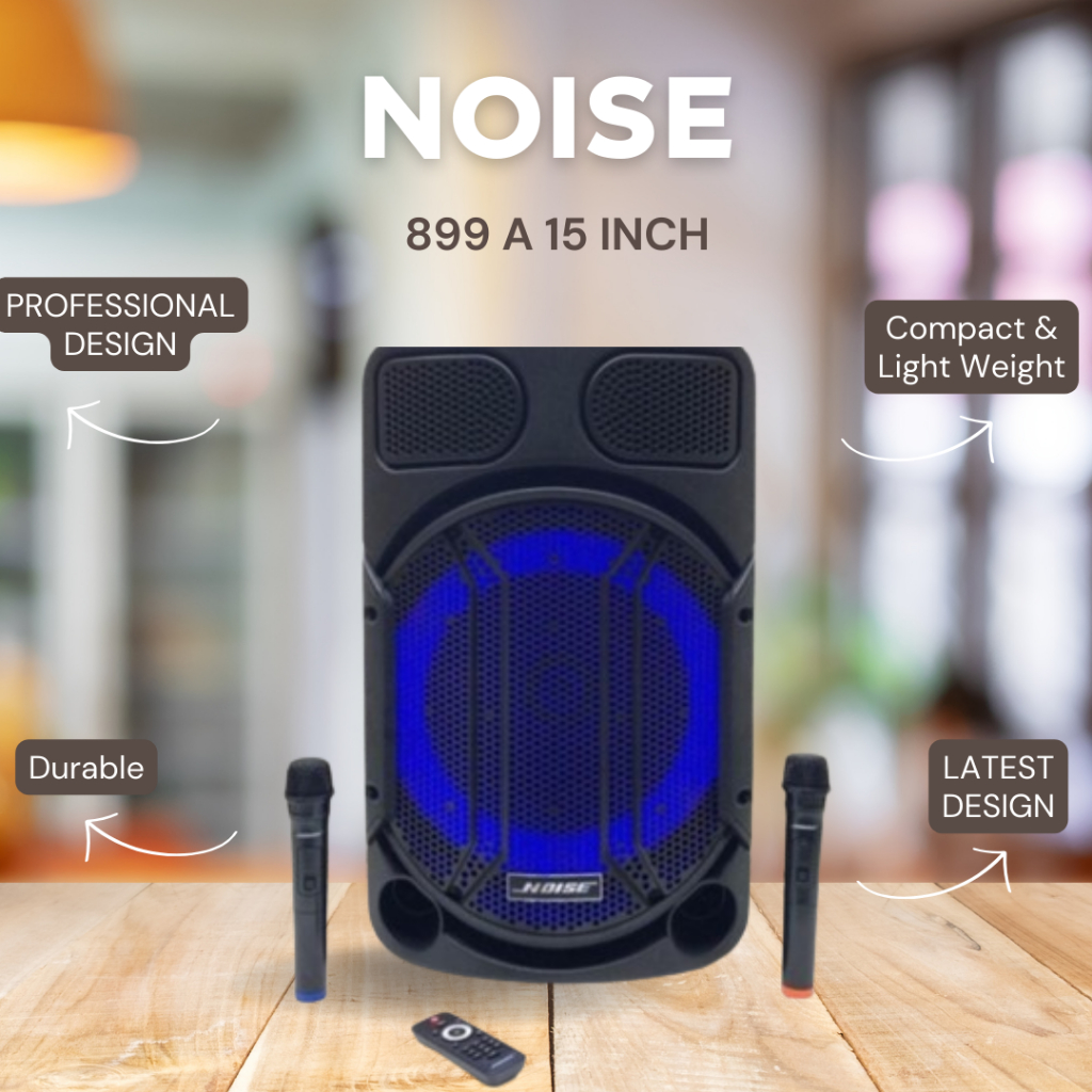 SPEAKER PORTABLE NOISE 899 A / 899A / 899-A 15 INCH BLUETOOTH USB GARANSI RESMI NOISE