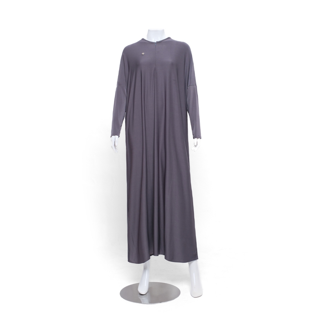 RnW | Neeya Abaya Dress - Gamis Abaya Syari Busui Friendly-Dark Grey