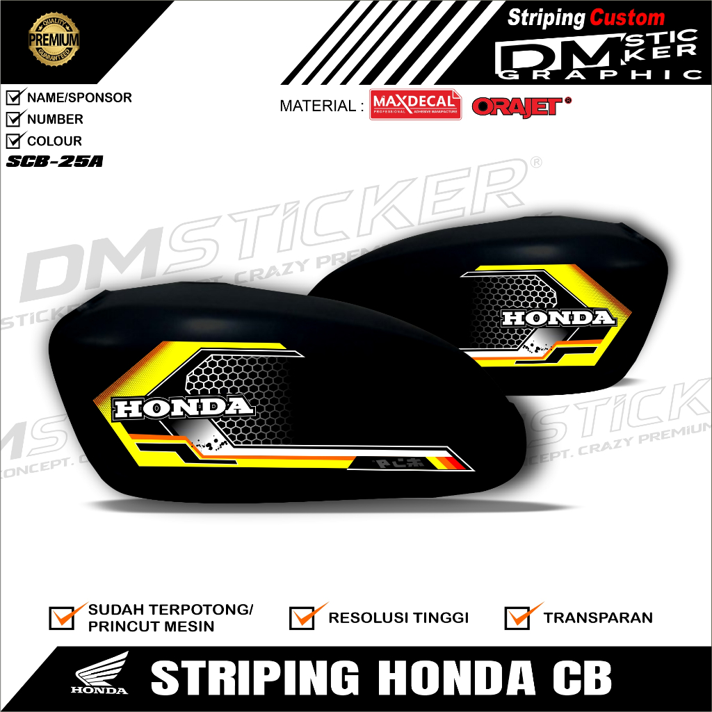 STRIPING CB GLATIK STICKER CB GLATIK MURAH KODE - SCB 25