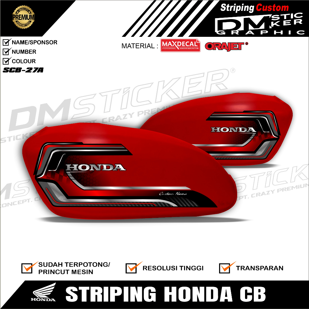 STRIPING CB GLATIK STICKER CB GLATIK MURAH KODE - SCB 27
