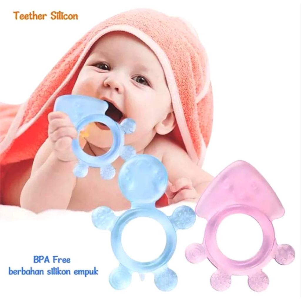 Gigitan Bayi Silikon / Teether / Gigitan Bayi Kura