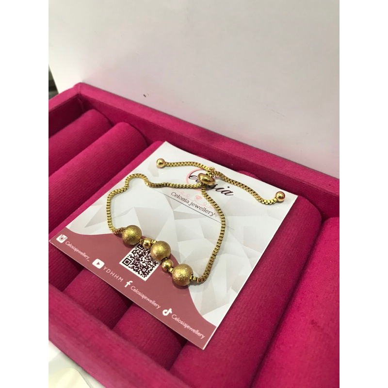 Gelang cocoh Dior serut TITANIUM