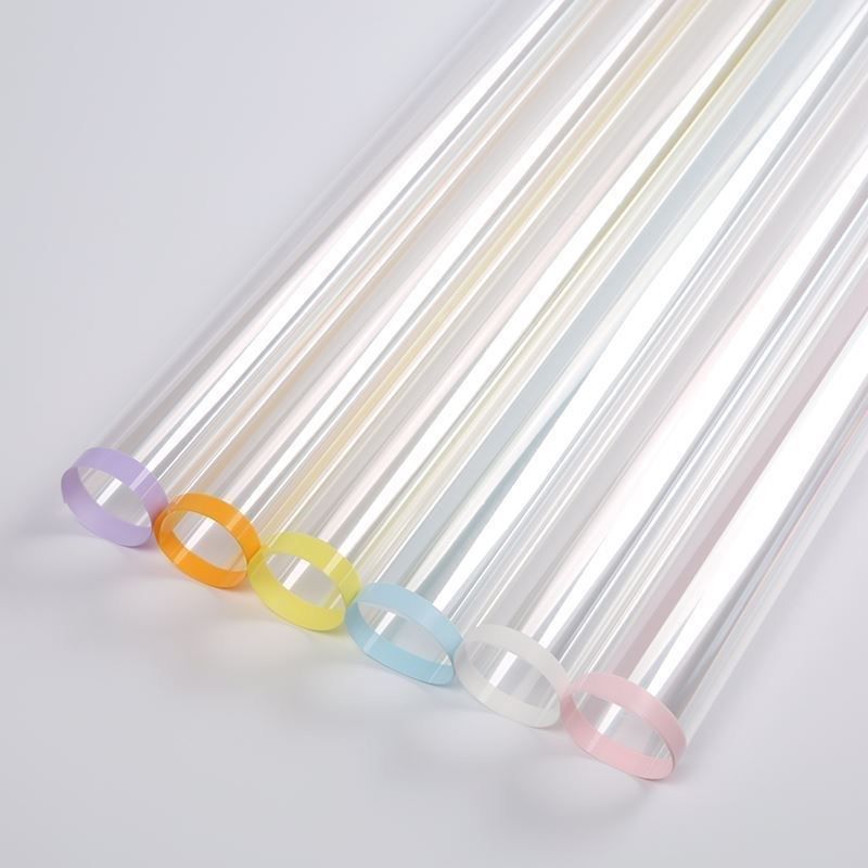 

kertas bucket bunga cellophane,wrapping paper bening list warna / Kertas Buket Motif Les Warna.