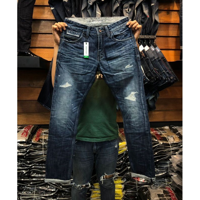 Lecaso jeans original ~ Celana panjang Pria sobek ~ Celana panjang  impor pria ~ Celana bombogie sob