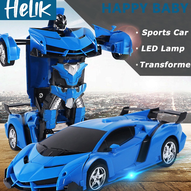 Banyak Dipakai Mobil Robot Remote Control Anak 2 In 1 Mainan Mobil Transformers RC Mobil Polisi 118