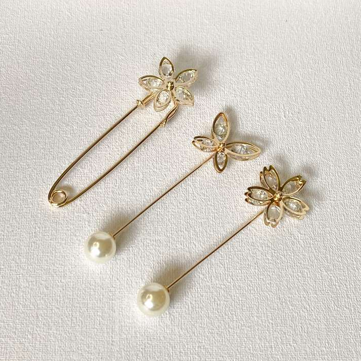 Moomvhie - Peniti Besar Pengait Aksesoris Hijab Peniti Celana Baju Kerudung Mutiara Korea