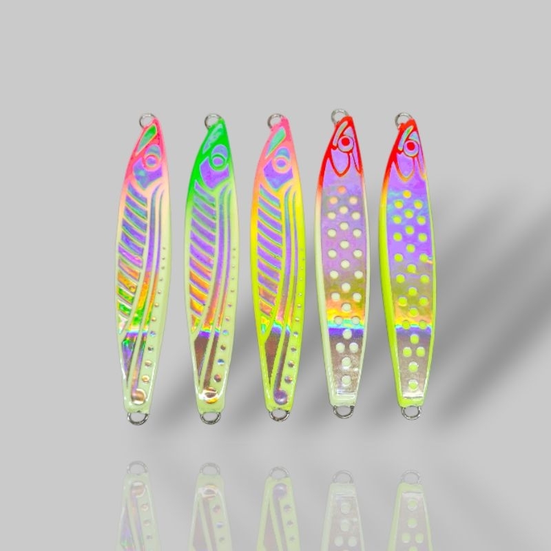 Umpan Pancing Metal Jig Polkadot Full GID 60/80/100 Gram Umpan Castjig Jigging