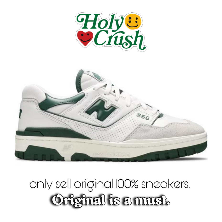 New Balance 550 White Green Suede (BB550WT1) - Original 100%