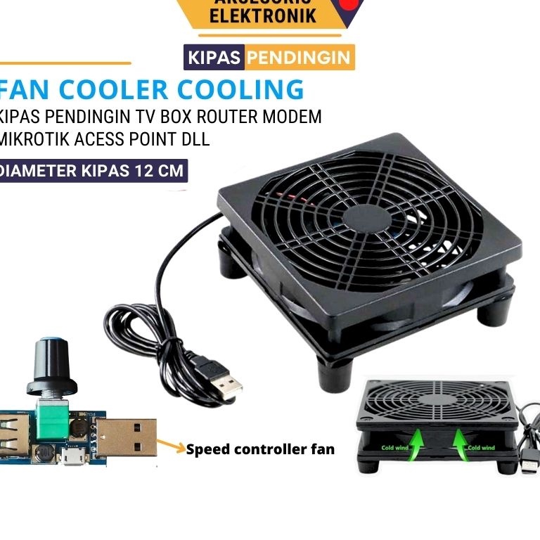 Modern USB Fan Cooler Router Portable cooling pad  Stand Holder Router Set Top Box 12v 12cm Fan Cool