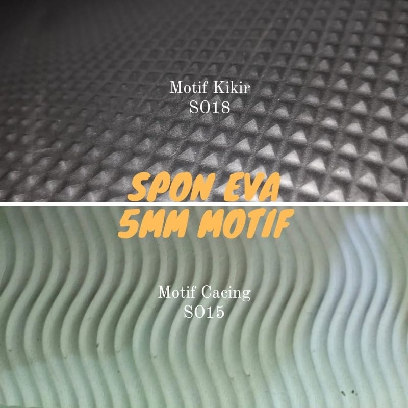 Spon Eva Motif Kikir dan Cacing // Busa Ati Motif 5mm // Hitam / Putih / Eva Foam Motif // Spon Eva 