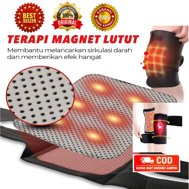 ALAT PELINDUNG LUTUT DAN TERAPI MAGNETIK SAKIT LUTUT OLAHRAGA LARI FUTSAL BOLA KNEE PAD RELAKSASI
