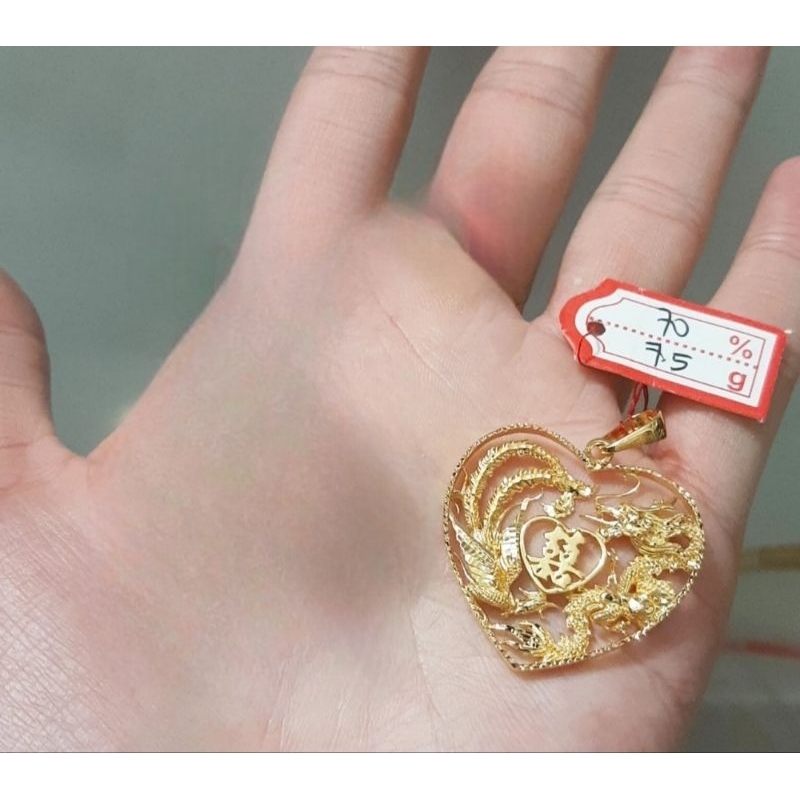 Liontin emas 70 naga xuang xi