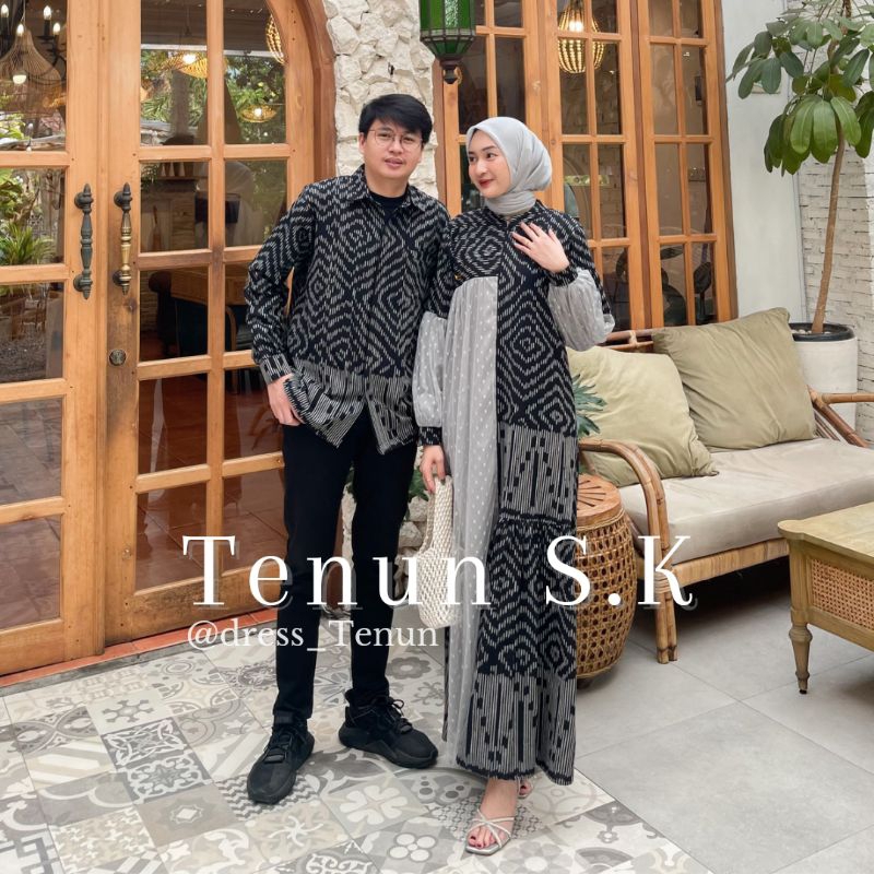 (READY STOK) set baju couple tenun jepara - set cpuple tenun kondangan terbaru - baju couple prewedd