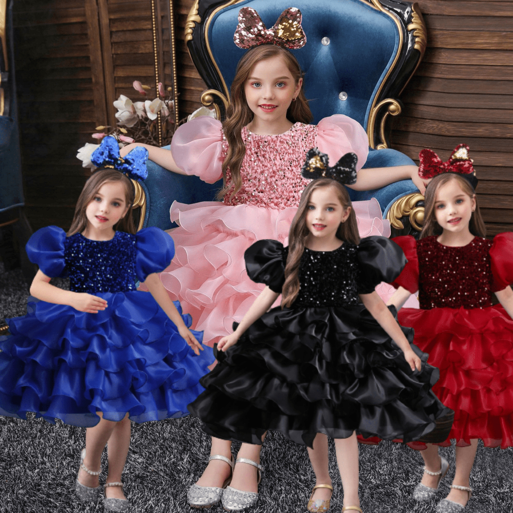 [MAMASILO] REJECT Dress Anak Perempuan payet layer tutu Import