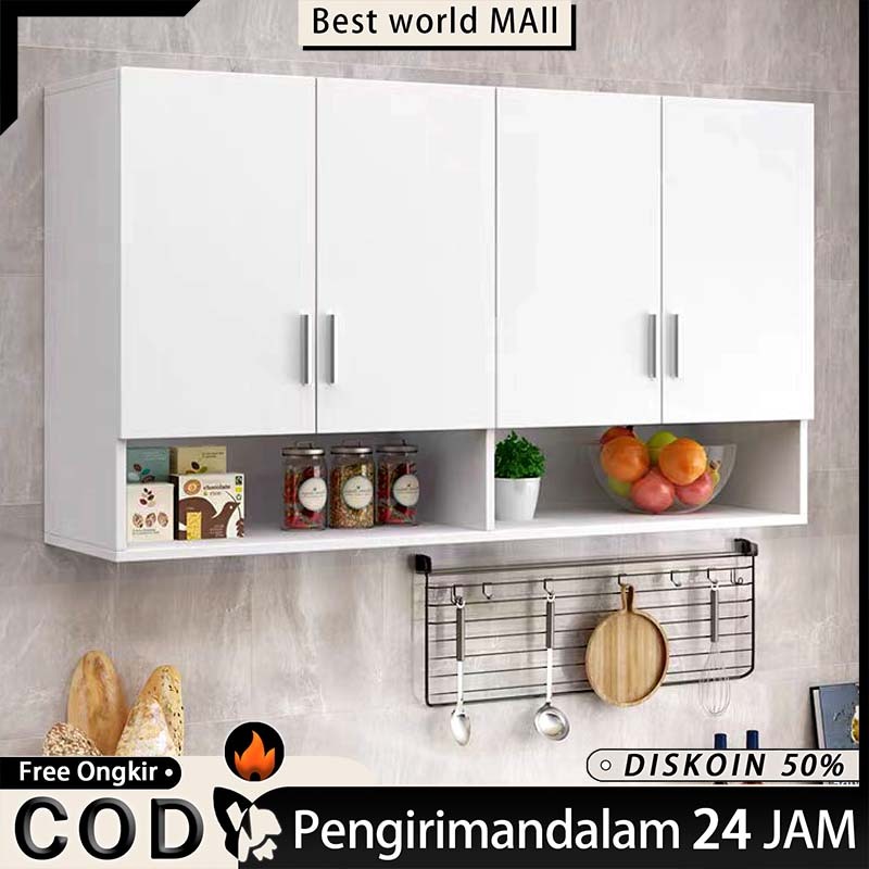Rak Gantung Dapur Kitchen Set Atas 4 Pintu Lemari Kabinet Dapur Cubic Kitchen Set Minimalis Rak bumb