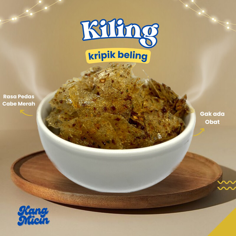 

Kiling (kripik beling) Pedas Cabe Merah