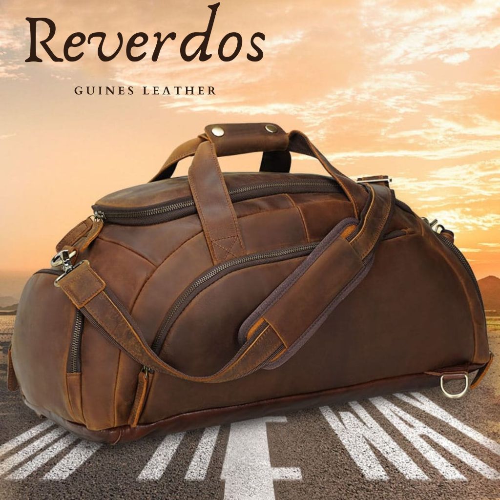 Tas Travel Kulit Asli Crazy Horse - Tas Ransel Travel Multifungsi Ransel Laptop Pria Tas Bahu Pria U