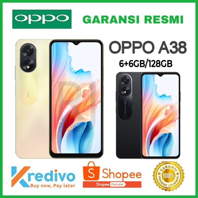 OPPO  A38 RAM 6+6GB/128GB  GARANSI RESMI INDONESIA
