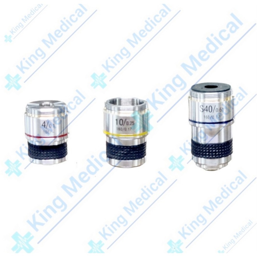 Lensa Objektif 4x/10x/40x/100x Mikroskop Microscope Monokuler