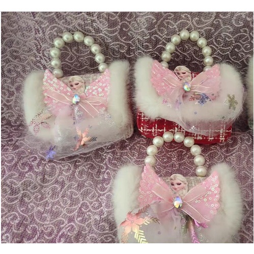 Tas Anak Selempang Korea Perempuan Fashion Mutiara ELSA BULU PUTIH