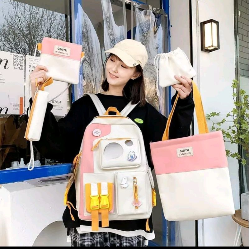 ( COD ) ✅ Tas anak sekolah perempuan 4in1 /  tas anak sekolah 4 in 1 / tas sekolah cewe / tas anak s