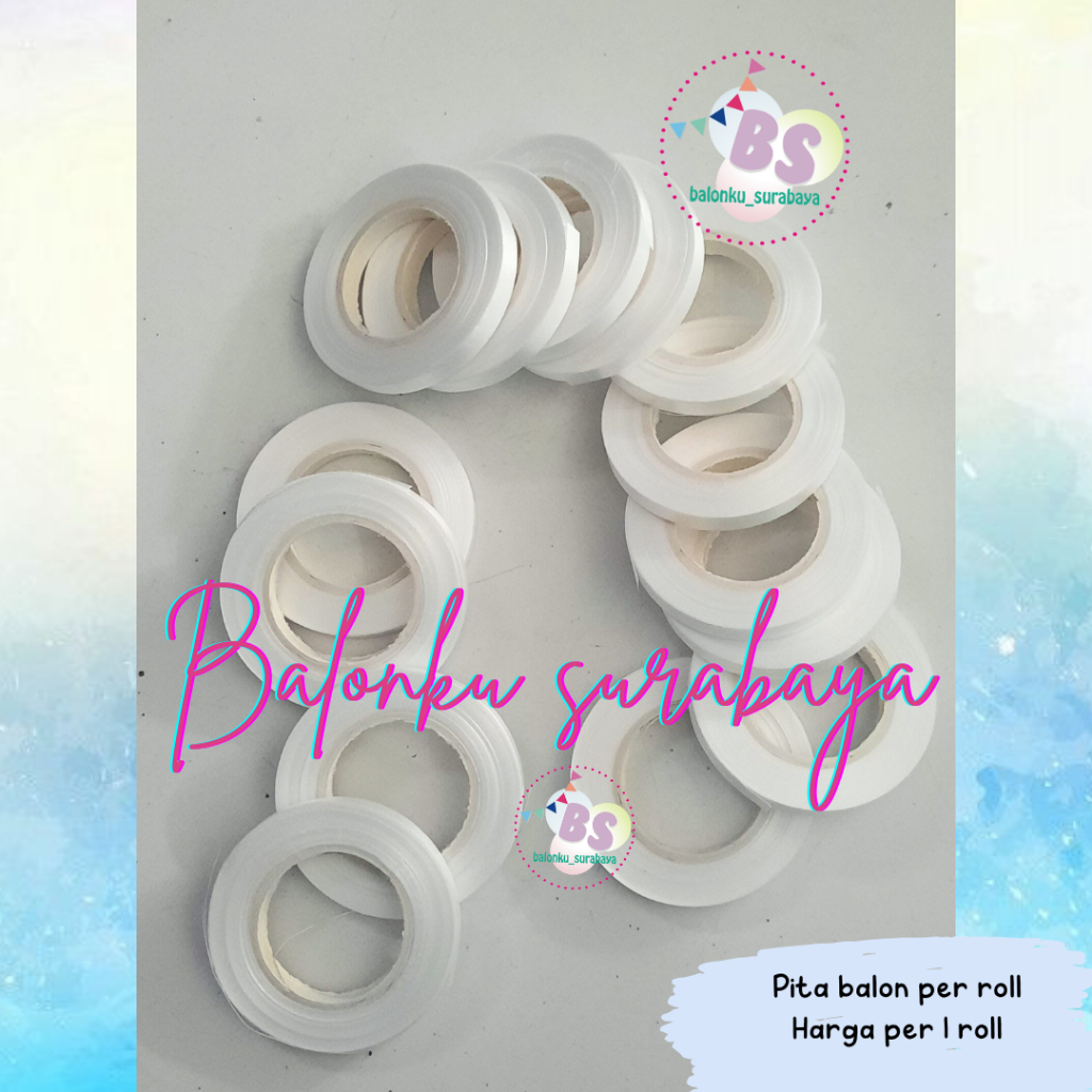 

Pita Balon roll Kecil warna putih