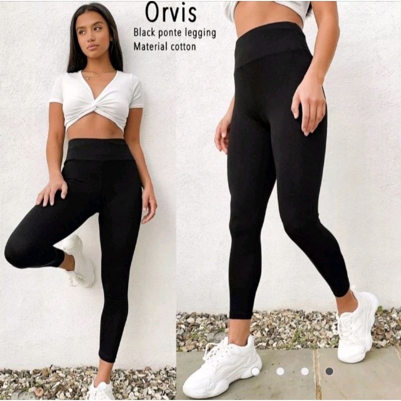 Orvis black ponte legging