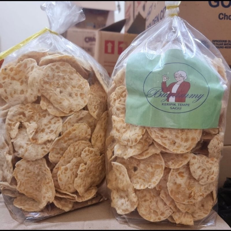 

Keripik Tempe Sutra Original/Pedas 1kg