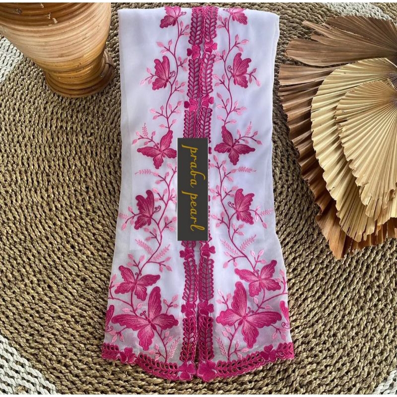 Kain kebaya bordir kupu series